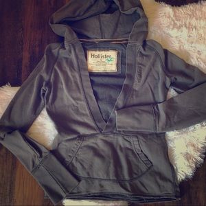 Hollister Gray Hooded Pullover Size Small